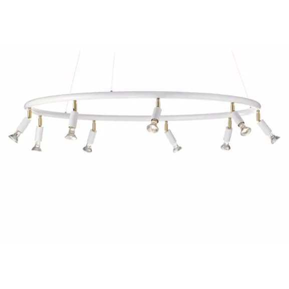 Star 9 spotlight rund, vit 100cm