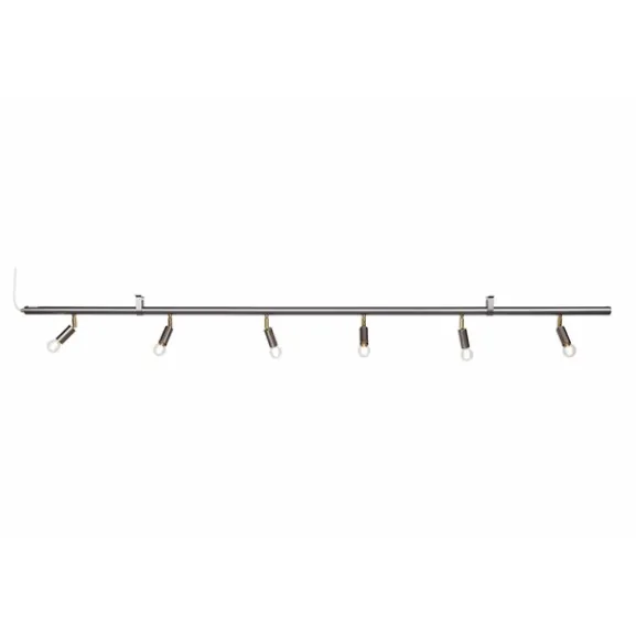 Star 6 spotlight skena, rå stål 200cm