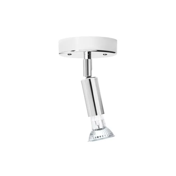 Star 1 tak/vägg, förnicklad mässing 10,5cm (med kopplingshus)