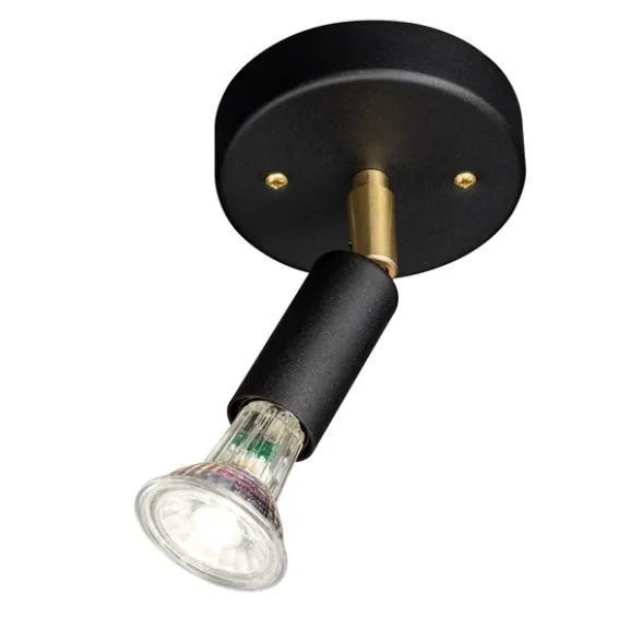 Star 1 vägglampa, Svart struktur (med kopplingshus)