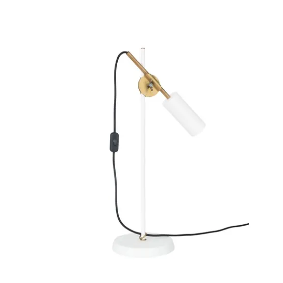Stav bordslampa, vit/råmässing 64cm