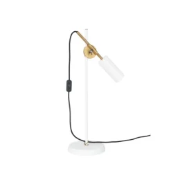 Stav bordslampa, vit/råmässing 64cm