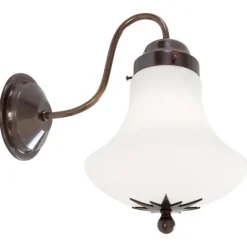Stoby vägglampa, oxid/opal 25cm