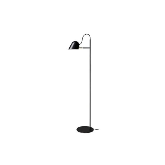 Streck golvlampa, svart/mässing