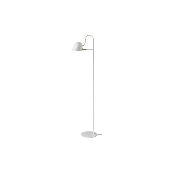 Streck golvlampa, vit/mässing