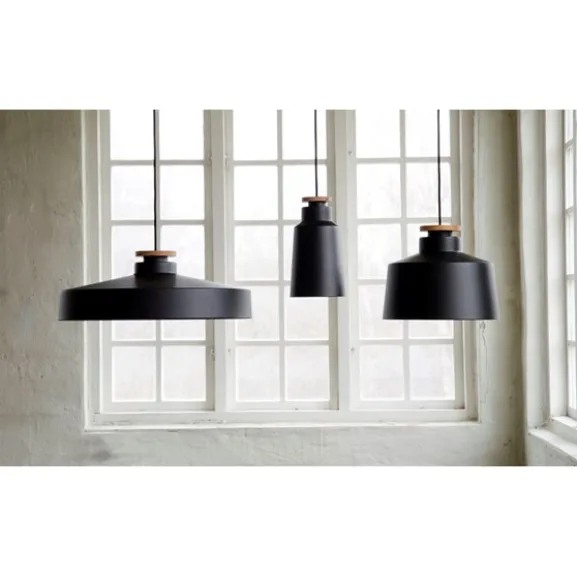 Street pendel L Svart E27