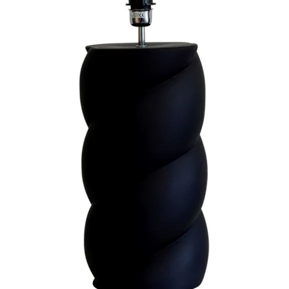 Swirl Lampfot Matt svart 23cm