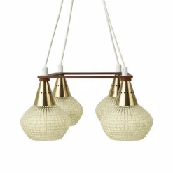 Taklampa 4-arm opal