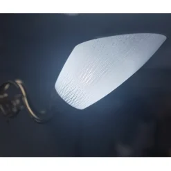 Taklampa Aurora 5-arm, mässing/vit