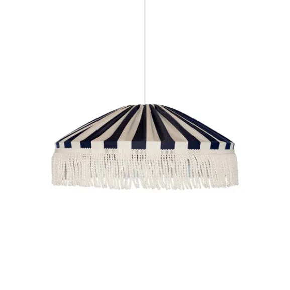 Taklampa Capri D50 s/v frans E27 5m IP44 blå/vit