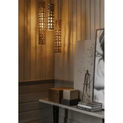 Taklampa Kolonn H65 metall antikguld