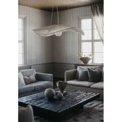 Taklampa Monstera D115 bomull cream