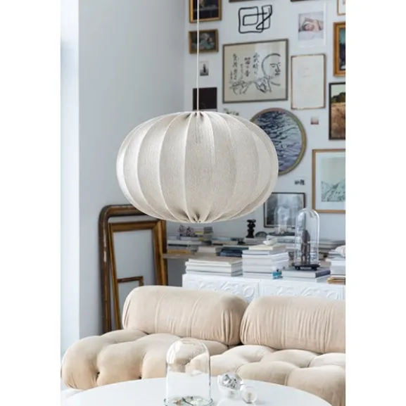 Taklampskärm Moon D78 s/v Rotan offwhite
