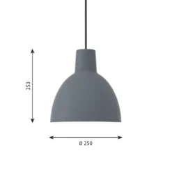 Toldbod 250 taklampa, blå grå 25cm