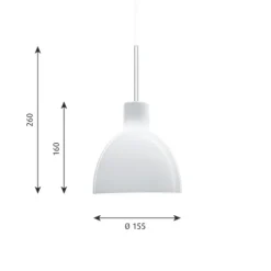 Toldbod 155 taklampa, opalglas 15,5cm