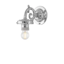 Topelius Vägglampa IP24, förnicklad mässing
