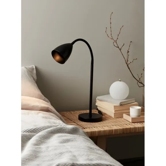 Trotsig bordslampa flat svart