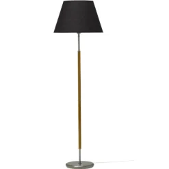 Tullgarn golvlampa, råjärn/ek 130cm