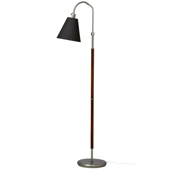 Tullgarn golvlampa, råjärn/valnöt 145cm