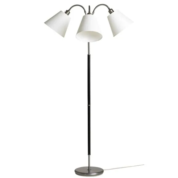 Tullgarn golvlampa trearmad, råjärn/svart 145cm