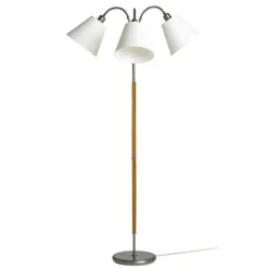 Tullgarn golvlampa trearmad, råjärn/ek 145cm