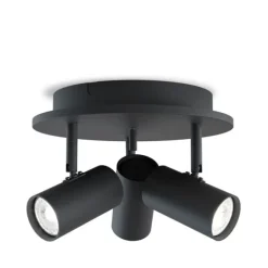 Tyson 3-spot black structure GU10