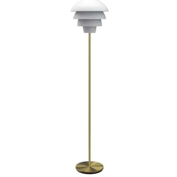 Valencia golvlampa vit/mässing