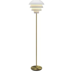 Valencia golvlampa vit/mässing