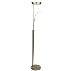 VEGAS Golvlampa Combi LED 5/20W Antik Messing