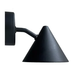 Vägglampa Tratt Micro IP23 Svart