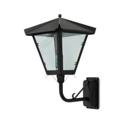 Vägglykta Gustav upp svart/fönsterglas
