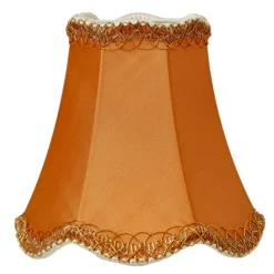 Viol lampettskärm, guld 12cm