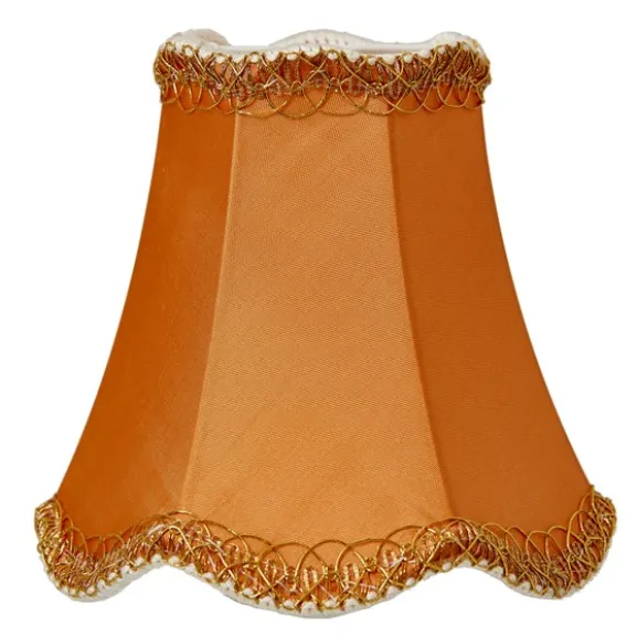 Viol lampettskärm, guld 12cm