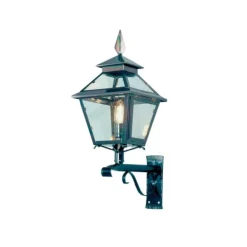 Viresjö vägglampa m smidesarm, koppar/svart