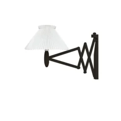 Wall lamp, black oak oak, incl. shade 1-17
