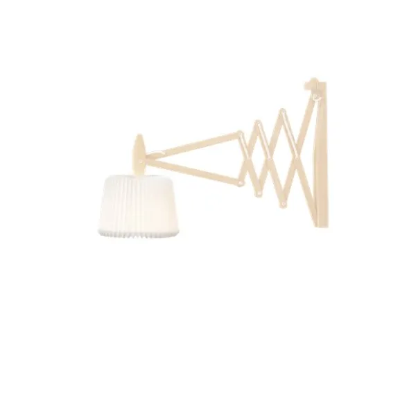 Wall lamp, SAX, light oak, incl. shade 120S