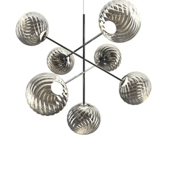 Whirl Chandelier Large Silver LED CB
