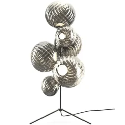 Whirl Floor Chandelier Silver LED UN