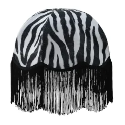 Zebra Päls Lampskärm Svart 35 cm