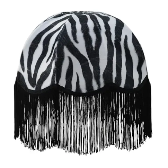 Zebra Päls Lampskärm Svart 50 cm